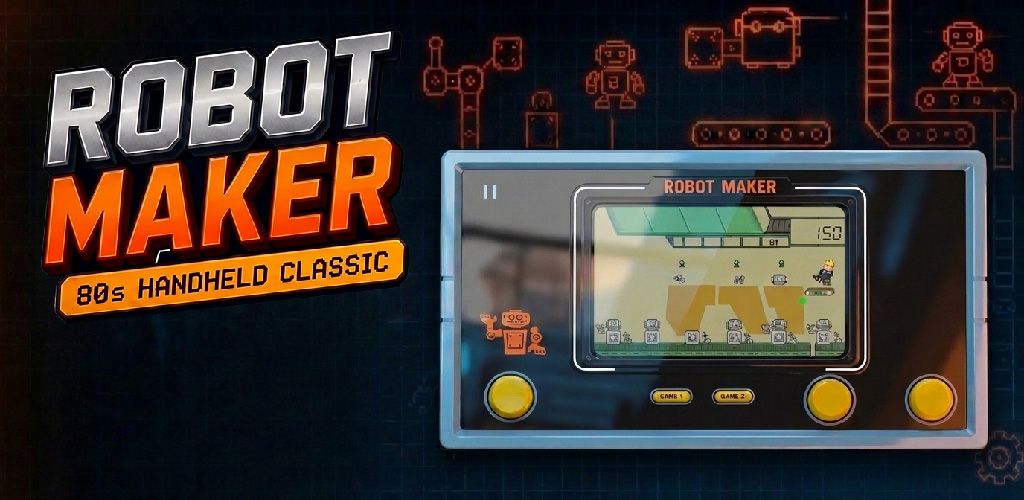 Retro Robot: 80s Arcade LCD artwork